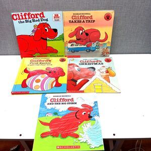 Clifford The Big Red Dog Books Lot 5 Norman Bridwell Scholastic Christmas Easter